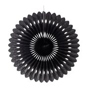 Rosette aus Papier schwer entflammbar schwarz 40cm, 1 Stk.